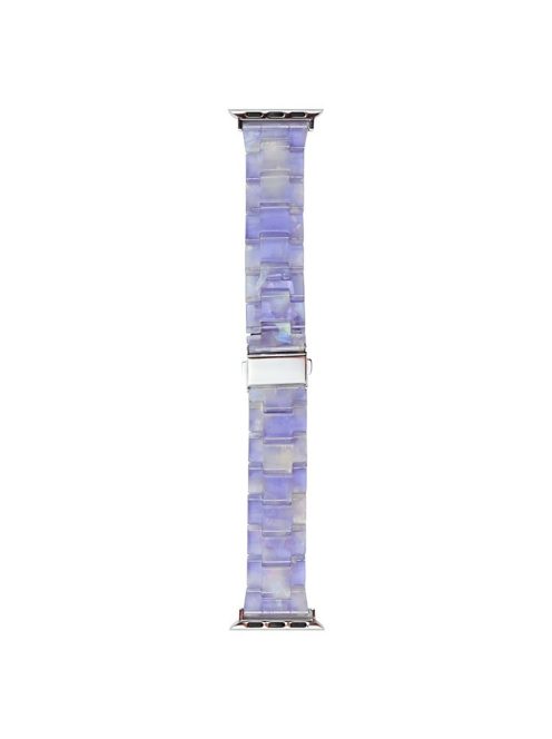 For Apple Watch 10 46mm / Ultra 2 / Ultra 49mm / 9 8 7 45mm / SE (2023) SE (2022) SE 6 5 4 44mm / 3 2 1 42mm Watch Band Resin Strap - Transparent Blue