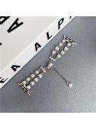 For Apple Watch 10 46mm / Ultra 2 / Ultra 49mm / 9 8 7 45mm / SE (2023) SE (2022) SE 6 5 4 44mm / 3 2 1 42mm Watch Band Rhinestone Pearls - Silver