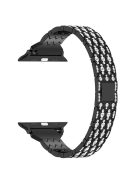 For Apple Watch 10 46mm / Ultra 2 / Ultra 49mm / 9 8 7 45mm / SE (2023) SE (2022) SE 6 5 4 44mm / 3 2 1 42mm Watch Band Rhinestone Strap - Black