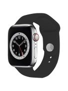 For Apple Watch 10 46mm / Ultra 2 / Ultra 49mm / 9 8 7 45mm / SE (2023) SE (2022) SE 6 5 4 44mm / 3 2 1 42mm Watch Band Silicone Strap - Black