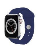 For Apple Watch 10 46mm / Ultra 2 / Ultra 49mm / 9 8 7 45mm / SE (2023) SE (2022) SE 6 5 4 44mm / 3 2 1 42mm Watch Band Silicone Strap - Navy Blue