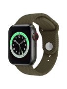 For Apple Watch 10 46mm / Ultra 2 / Ultra 49mm / 9 8 7 45mm / SE (2023) SE (2022) SE 6 5 4 44mm / 3 2 1 42mm Watch Band Silicone Strap - Olive Green