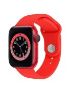 For Apple Watch 10 46mm / Ultra 2 / Ultra 49mm / 9 8 7 45mm / SE (2023) SE (2022) SE 6 5 4 44mm / 3 2 1 42mm Watch Band Silicone Strap - Red