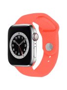 For Apple Watch 10 46mm / Ultra 2 / Ultra 49mm / 9 8 7 45mm / SE (2023) SE (2022) SE 6 5 4 44mm / 3 2 1 42mm Watch Band Silicone Strap - Scarlet