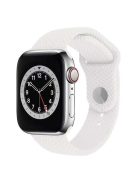 For Apple Watch 10 46mm / Ultra 2 / Ultra 49mm / 9 8 7 45mm / SE (2023) SE (2022) SE 6 5 4 44mm / 3 2 1 42mm Watch Band Silicone Strap - White