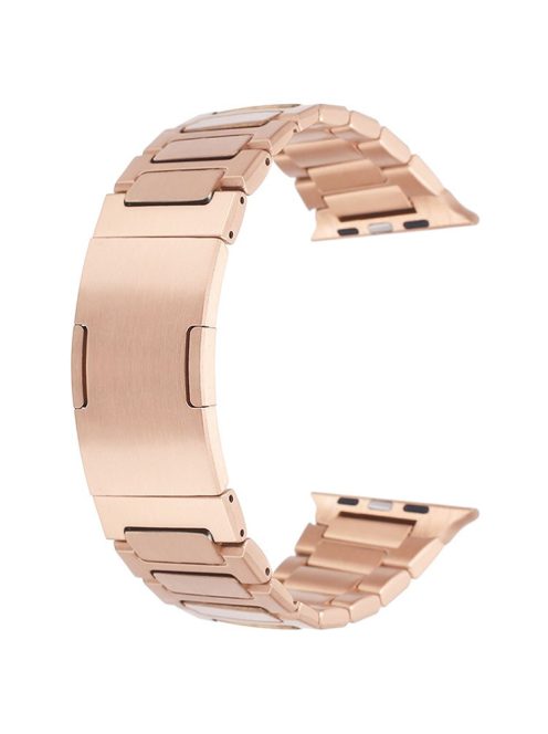 For Apple Watch 10 46mm / Ultra 2 / Ultra 49mm / 9 8 7 45mm / SE (2023) SE (2022) SE 6 5 4 44mm / 3 2 1 42mm Watch Band Stainless Steel - Rose Gold