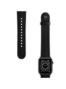 For Apple Watch 10 46mm / Ultra 2 / Ultra 49mm / 9 8 7 45mm / SE (2023) SE (2022) SE 6 5 4 44mm / 3 2 1 42mm Watch Band Strap -  Black+Black Rivet