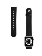 For Apple Watch 10 46mm / Ultra 2 / Ultra 49mm / 9 8 7 45mm / SE (2023) SE (2022) SE 6 5 4 44mm / 3 2 1 42mm Watch Band Strap - Black+Silver Rivet