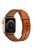 For Apple Watch 10 46mm / Ultra 2 / Ultra 49mm / 9 8 7 45mm / SE (2023) SE (2022) SE 6 5 4 44mm / 3 2 1 42mm Watch Band Strap - Brown+Rose Gold Rivet