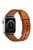 For Apple Watch 10 46mm / Ultra 2 / Ultra 49mm / 9 8 7 45mm / SE (2023) SE (2022) SE 6 5 4 44mm / 3 2 1 42mm Watch Band Strap - Brown+Silver Rivet