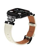 For Apple Watch 10 46mm / Ultra 2 / Ultra 49mm / 9 8 7 45mm / SE (2023) SE (2022) SE 6 5 4 44mm / 3 2 1 42mm Watch Band with Black Buckle - Apricot