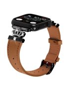 For Apple Watch 10 46mm / Ultra 2 / Ultra 49mm / 9 8 7 45mm / SE (2023) SE (2022) SE 6 5 4 44mm / 3 2 1 42mm Watch Band with Black Buckle - Brown