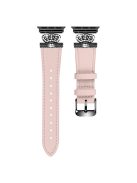 For Apple Watch 10 46mm / Ultra 2 / Ultra 49mm / 9 8 7 45mm / SE (2023) SE (2022) SE 6 5 4 44mm / 3 2 1 42mm Watch Band with Black Buckle - Pink