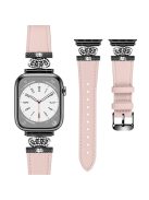 For Apple Watch 10 46mm / Ultra 2 / Ultra 49mm / 9 8 7 45mm / SE (2023) SE (2022) SE 6 5 4 44mm / 3 2 1 42mm Watch Band with Black Buckle - Pink