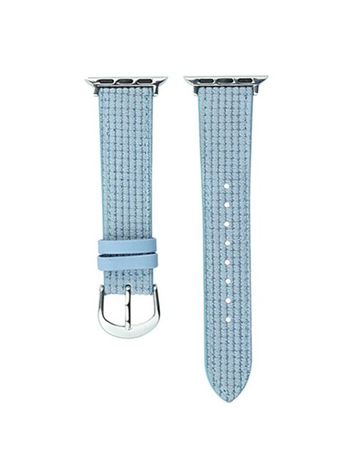 For Apple Watch 10 46mm / Ultra 2 / Ultra 49mm / 9 8 7 45mm / SE (2023) SE (2022) SE 6 5 4 44mm / 3 2 1 42mm Watch Band with Waffle Grid - Baby Blue