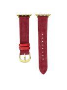 For Apple Watch 10 46mm / Ultra 2 / Ultra 49mm / 9 8 7 45mm / SE (2023) SE (2022) SE 6 5 4 44mm / 3 2 1 42mm Watch Band with Waffle Grid - Wine Red