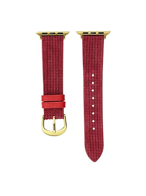 For Apple Watch 10 46mm / Ultra 2 / Ultra 49mm / 9 8 7 45mm / SE (2023) SE (2022) SE 6 5 4 44mm / 3 2 1 42mm Watch Band with Waffle Grid - Wine Red