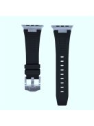 For Apple Watch 10 46mm / Ultra 2 / Ultra 49mm / 9 8 7 45mm / SE (2023) SE (2022) SE 6 5 4 44mm / 3 2 1 42mm Watch Bracelet - Silver+Black