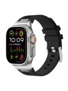 For Apple Watch 10 46mm / Ultra 2 / Ultra 49mm / 9 8 7 45mm / SE (2023) SE (2022) SE 6 5 4 44mm / 3 2 1 42mm Watch Bracelet - Silver+Black