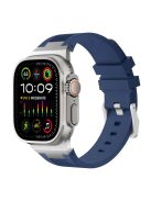 For Apple Watch 10 46mm / Ultra 2 / Ultra 49mm / 9 8 7 45mm / SE (2023) SE (2022) SE 6 5 4 44mm / 3 2 1 42mm Watch Bracelet - Silver+Blue