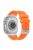 For Apple Watch 10 46mm / Ultra 2 / Ultra 49mm / 9 8 7 45mm / SE (2023) SE (2022) SE 6 5 4 44mm / 3 2 1 42mm Watch Bracelet - Silver+Orange