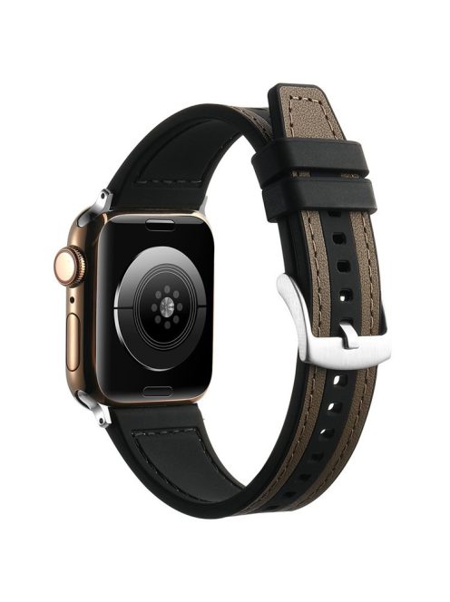 For Apple Watch 10 46mm / Ultra 2 / Ultra 49mm / 9 8 7 45mm / SE (2023) SE (2022) SE 6 5 4 44mm / 3 2 1 42mm Watch Bracelet - Tan+Black