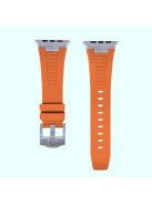 For Apple Watch 10 46mm / Ultra 2 / Ultra 49mm / 9 8 7 45mm / SE (2023) SE (2022) SE 6 5 4 44mm / 3 2 1 42mm Watch Bracelet - Titanium+Orange