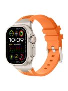 For Apple Watch 10 46mm / Ultra 2 / Ultra 49mm / 9 8 7 45mm / SE (2023) SE (2022) SE 6 5 4 44mm / 3 2 1 42mm Watch Bracelet - Titanium+Orange