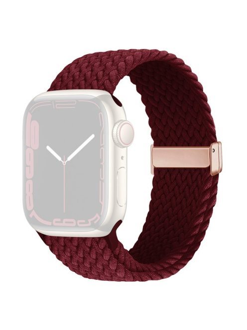 For Apple Watch 10 46mm / Ultra 2 / Ultra 49mm / 9 8 7 45mm / SE (2023) SE (2022) SE 6 5 4 44mm / 3 2 1 42mm Watch Bracelet - Wine Red