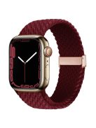 For Apple Watch 10 46mm / Ultra 2 / Ultra 49mm / 9 8 7 45mm / SE (2023) SE (2022) SE 6 5 4 44mm / 3 2 1 42mm Watch Bracelet - Wine Red