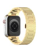 For Apple Watch 10 46mm / Ultra 2 / Ultra 49mm / 9 8 7 45mm / SE (2023) SE (2022) SE 6 5 4 44mm / 3 2 1 42mm Watch Bracelet Stainless Steel Strap - Gold