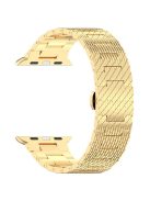 For Apple Watch 10 46mm / Ultra 2 / Ultra 49mm / 9 8 7 45mm / SE (2023) SE (2022) SE 6 5 4 44mm / 3 2 1 42mm Watch Bracelet Stainless Steel Strap - Gold