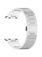 For Apple Watch 10 46mm / Ultra 2 / Ultra 49mm / 9 8 7 45mm / SE (2023) SE (2022) SE 6 5 4 44mm / 3 2 1 42mm Watch Bracelet Stainless Steel Strap - Silver