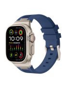 For Apple Watch 10 46mm / Ultra 2 / Ultra 49mm / 9 8 7 45mm / SE (2023) SE (2022) SE 6 5 4 44mm / 3 2 1 42mm Watch Bracelet- Titanium+Blue