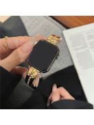 For Apple Watch 10 46mm / Ultra 2 / Ultra 49mm / 9 8 7 45mm / SE (2023) SE (2022) SE 6 5 4 44mm / 3 2 1 42mm Watch Jewelry Band Alloy Bracelet - Gold