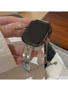 For Apple Watch 10 46mm / Ultra 2 / Ultra 49mm / 9 8 7 45mm / SE (2023) SE (2022) SE 6 5 4 44mm / 3 2 1 42mm Watch Jewelry Band Alloy Bracelet - Silver