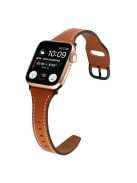 For Apple Watch 10 46mm / Ultra 2 / Ultra 49mm / 9 8 7 45mm / SE (2023) SE (2022) SE 6 5 4 44mm / 3 2 1 42mm Watch Strap - Brown+Black Buckle