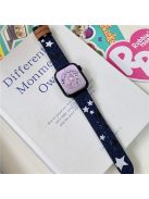 For Apple Watch 10 46mm / Ultra 2 / Ultra 49mm / 9 8 7 45mm / SE (2023) SE (2022) SE 6 5 4 44mm / 3 2 1 42mm Watch Strap - Five-Pointed Star Dark Blue Denim