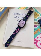 For Apple Watch 10 46mm / Ultra 2 / Ultra 49mm / 9 8 7 45mm / SE (2023) SE (2022) SE 6 5 4 44mm / 3 2 1 42mm Watch Strap - Musical Note Dark Blue Denim