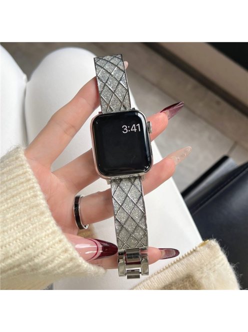 For Apple Watch 10 46mm / Ultra 2 / Ultra 49mm / 9 8 7 45mm / SE (2023) SE (2022) SE 6 5 4 44mm / 3 2 1 42mm Watch Strap - Silver