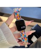 For Apple Watch 10 46mm / Ultra 2 / Ultra 49mm / 9 8 7 45mm / SE (2023) SE (2022) SE 6 5 4 44mm / 3 2 1 42mm Watch Strap - Starlight+Colored Rhombus