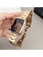 For Apple Watch 10 46mm / Ultra 2 / Ultra 49mm / 9 8 7 45mm / SE (2023) SE (2022) SE 6 5 4 44mm / 3 2 1 42mm Watch Strap 3-Bead - Gold