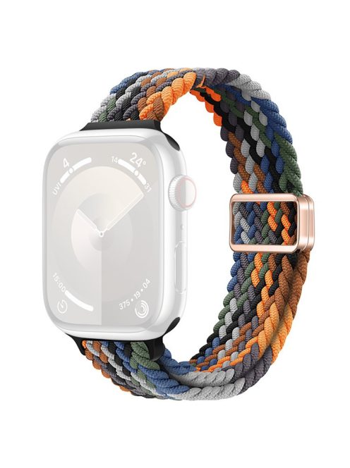 For Apple Watch 10 46mm / Ultra 2 / Ultra 49mm / 9 8 7 45mm / SE (2023) SE (2022) SE 6 5 4 44mm / 3 2 1 42mm Watch Strap Braided Nylon Band - Camo Multi-Color