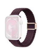 For Apple Watch 10 46mm / Ultra 2 / Ultra 49mm / 9 8 7 45mm / SE (2023) SE (2022) SE 6 5 4 44mm / 3 2 1 42mm Watch Strap Braided Nylon Band - Crimson Cherry