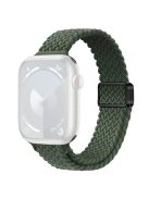 For Apple Watch 10 46mm / Ultra 2 / Ultra 49mm / 9 8 7 45mm / SE (2023) SE (2022) SE 6 5 4 44mm / 3 2 1 42mm Watch Strap Braided Nylon Band - Dark Olive Green