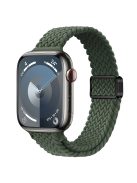 For Apple Watch 10 46mm / Ultra 2 / Ultra 49mm / 9 8 7 45mm / SE (2023) SE (2022) SE 6 5 4 44mm / 3 2 1 42mm Watch Strap Braided Nylon Band - Dark Olive Green