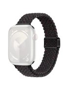 For Apple Watch 10 46mm / Ultra 2 / Ultra 49mm / 9 8 7 45mm / SE (2023) SE (2022) SE 6 5 4 44mm / 3 2 1 42mm Watch Strap Braided Nylon Band - Starlight Black