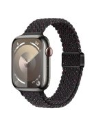 For Apple Watch 10 46mm / Ultra 2 / Ultra 49mm / 9 8 7 45mm / SE (2023) SE (2022) SE 6 5 4 44mm / 3 2 1 42mm Watch Strap Braided Nylon Band - Starlight Black