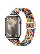 For Apple Watch 10 46mm / Ultra 2 / Ultra 49mm / 9 8 7 45mm / SE (2023) SE (2022) SE 6 5 4 44mm / 3 2 1 42mm Watch Strap Braided Nylon Band - W Texture+Colorful