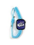 For Apple Watch 10 46mm / Ultra 2 / Ultra 49mm / 9 8 7 45mm / SE (2023) SE (2022) SE 6 5 4 44mm / 3 2 1 42mm Watch Strap Braided Rope Wrist Band - Blue